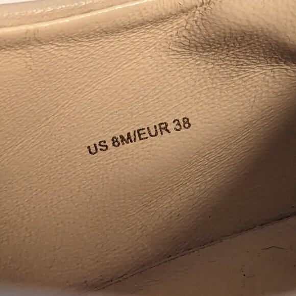 Vince Cantara Leather Sneaker Slip On Shoes Knit Upper Size 38 Ivory Cream Color - Picture 6 of 11